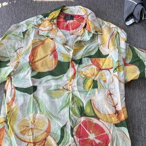 H&M Multicolor Tropical Print Shirt